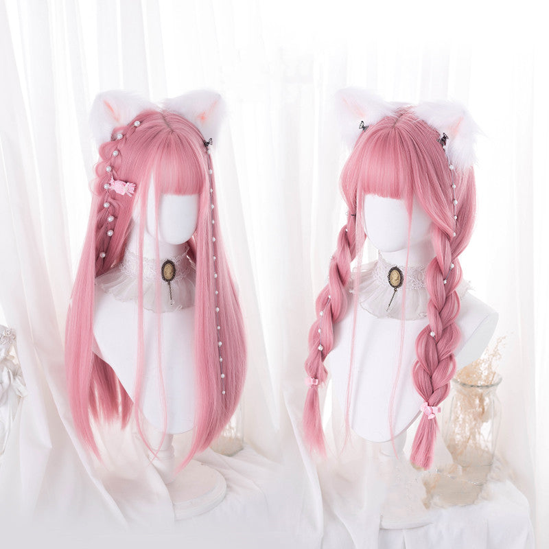 Light pink long straight hair    HA0335