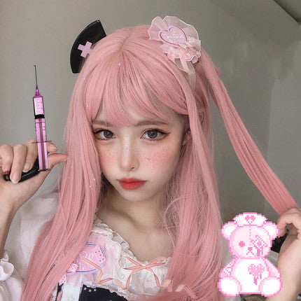 Peach Pink Wig  HA0256