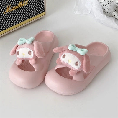 Cute Cartoon Doll Baotou Slippers   HA1641