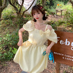 Puff sleeve bow dress  HA0368