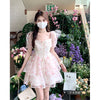 Square Neck Puff Sleeve Floral Dress    HA0665