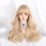 Blonde wavy long curly hair    HA1237