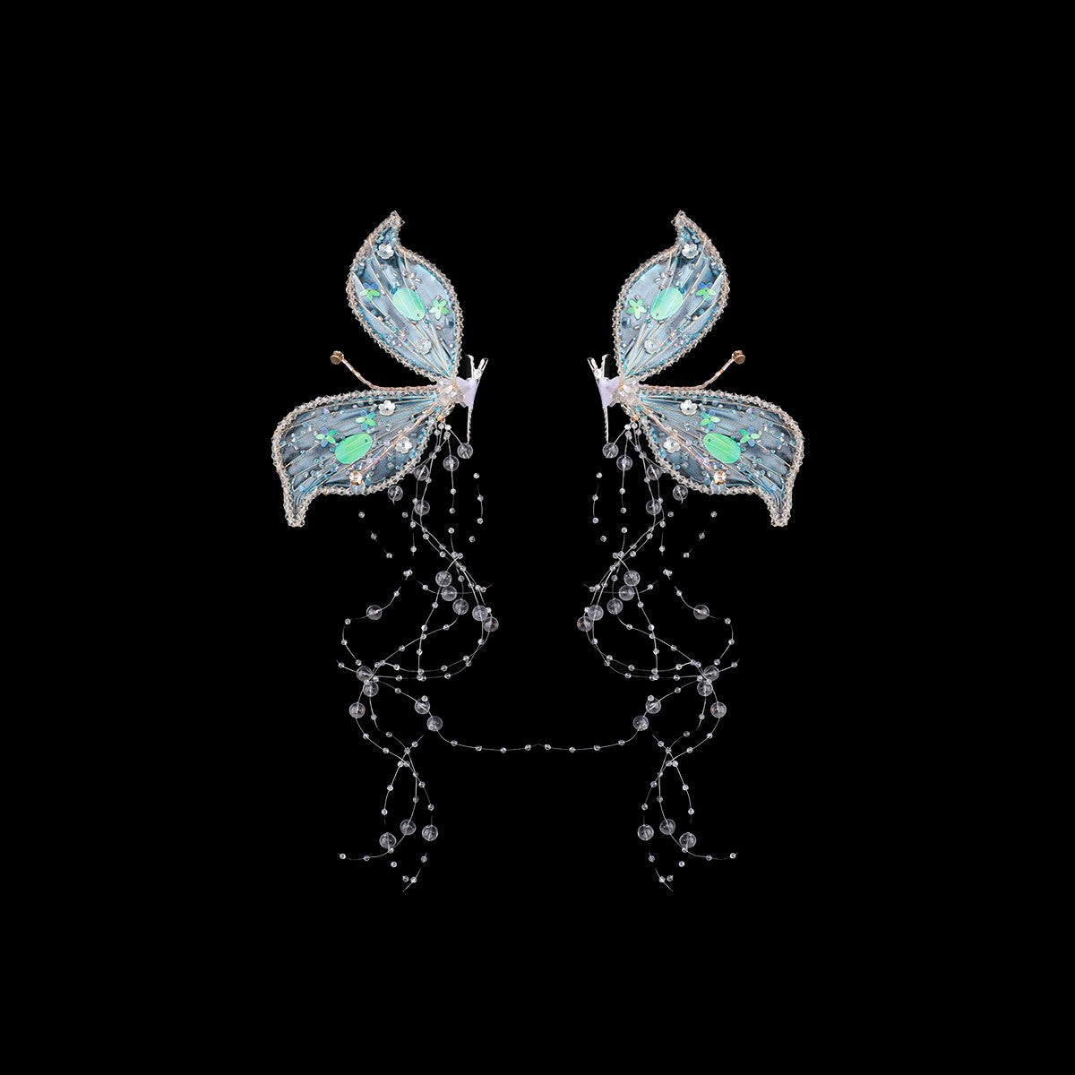 Elf Ear Bridal Crystal Barrette   HA1596