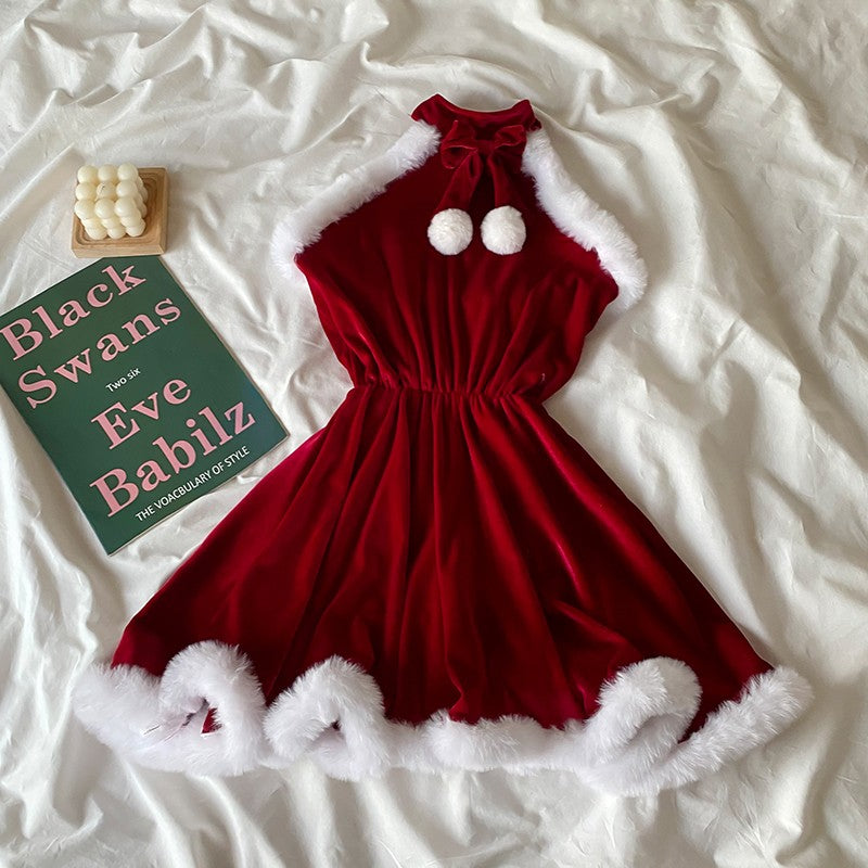 Plush velvet dress   HA1305