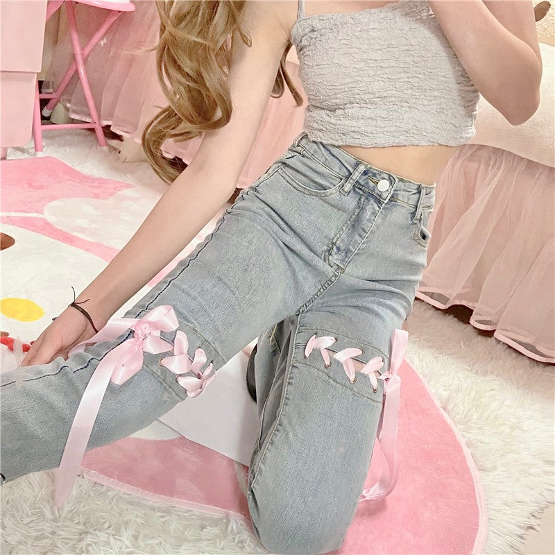 Flared slit jeans HA1507