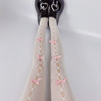 Sweet Girl Hollow Handmade Bow Net Socks  HA0865
