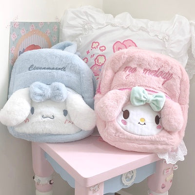 Cute Versatile Plush Backpack   HA0522