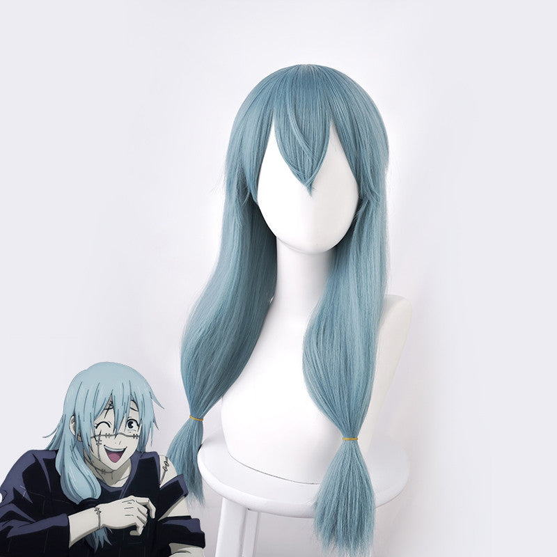 Light lake blue real cos wig   HA0271