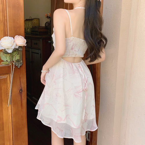 Chiffon Floral Slip Dress   HA1582