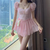 Pink Mesh Sweet First Love Dress   HA0349