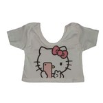 Kitty print skinny t-shirt   HA1452