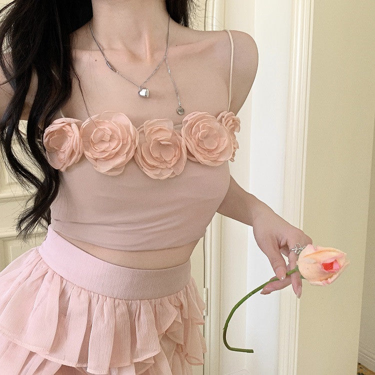High waist chiffon pleated cake tutu skirt   HA1084