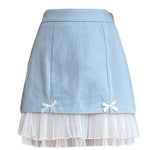 High waist denim skirt  HA1510