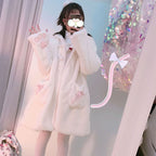 Cute cat paw plush coat   HA1458