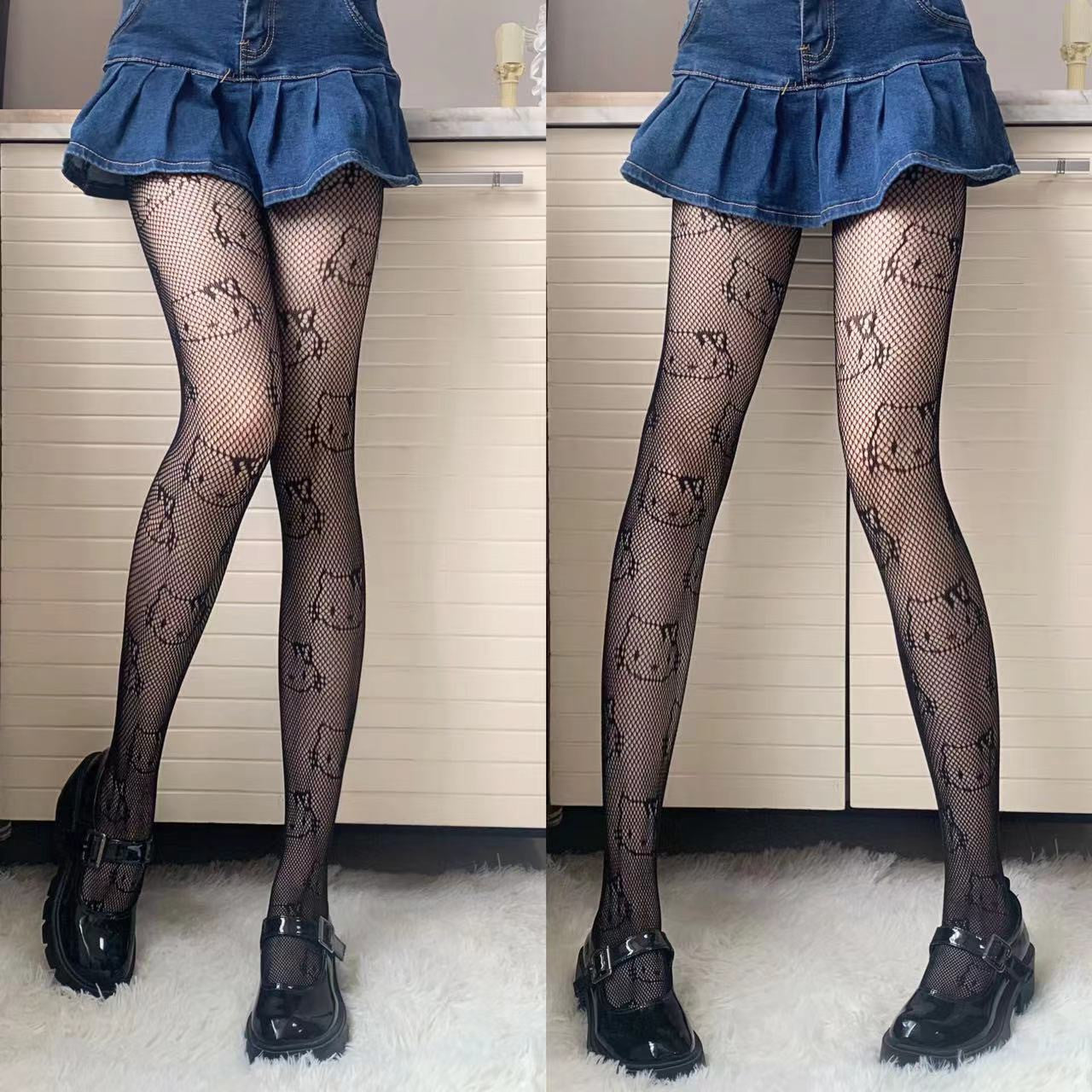 Cartoon fishnet socks   HA1103