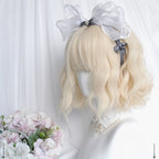Short Platinum Wool Curly Wig  HA1694