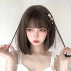Natural bangs for short hair   HA0240