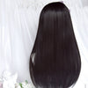 Black and purple color matching long straight wig HA1443