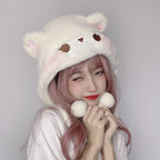 Bear ears plush hat   HA1221
