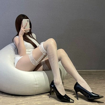 Men's ultra-thin suspenders and fish stockings   HA2001