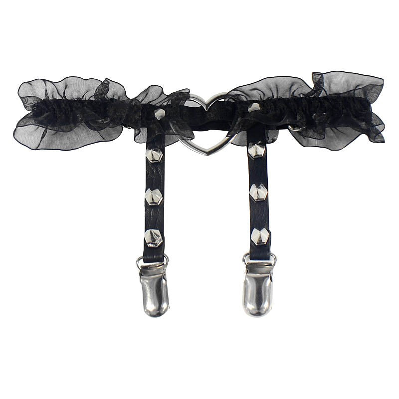 Cute rivet punk jk garter clip   HA1303