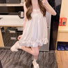 Cute girl suspender dress home clothes   HA0834