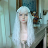 White wool curly long curly hair  HA0571