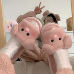 Soft cute piggy cotton slippers   HA1347