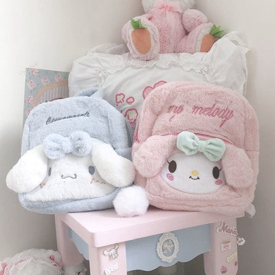 Cute Versatile Plush Backpack   HA0522