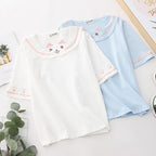 Cute cat ears short-sleeved T-shirt   HA1492
