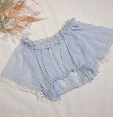 One word neck loose chiffon shirt top   HA1090
