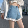 Lace Denim Shorts HA1010