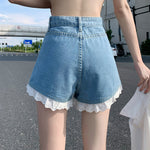 Lace Denim Shorts HA1010