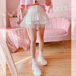Bow Lace White Skirt   HA0361