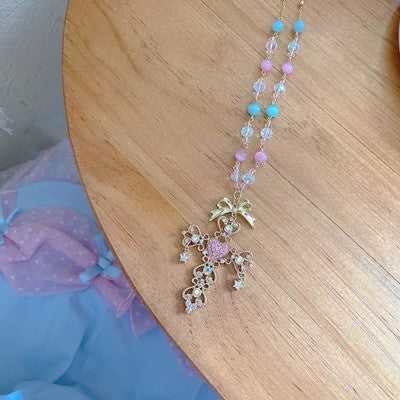 Crystal cross necklace  HA1589