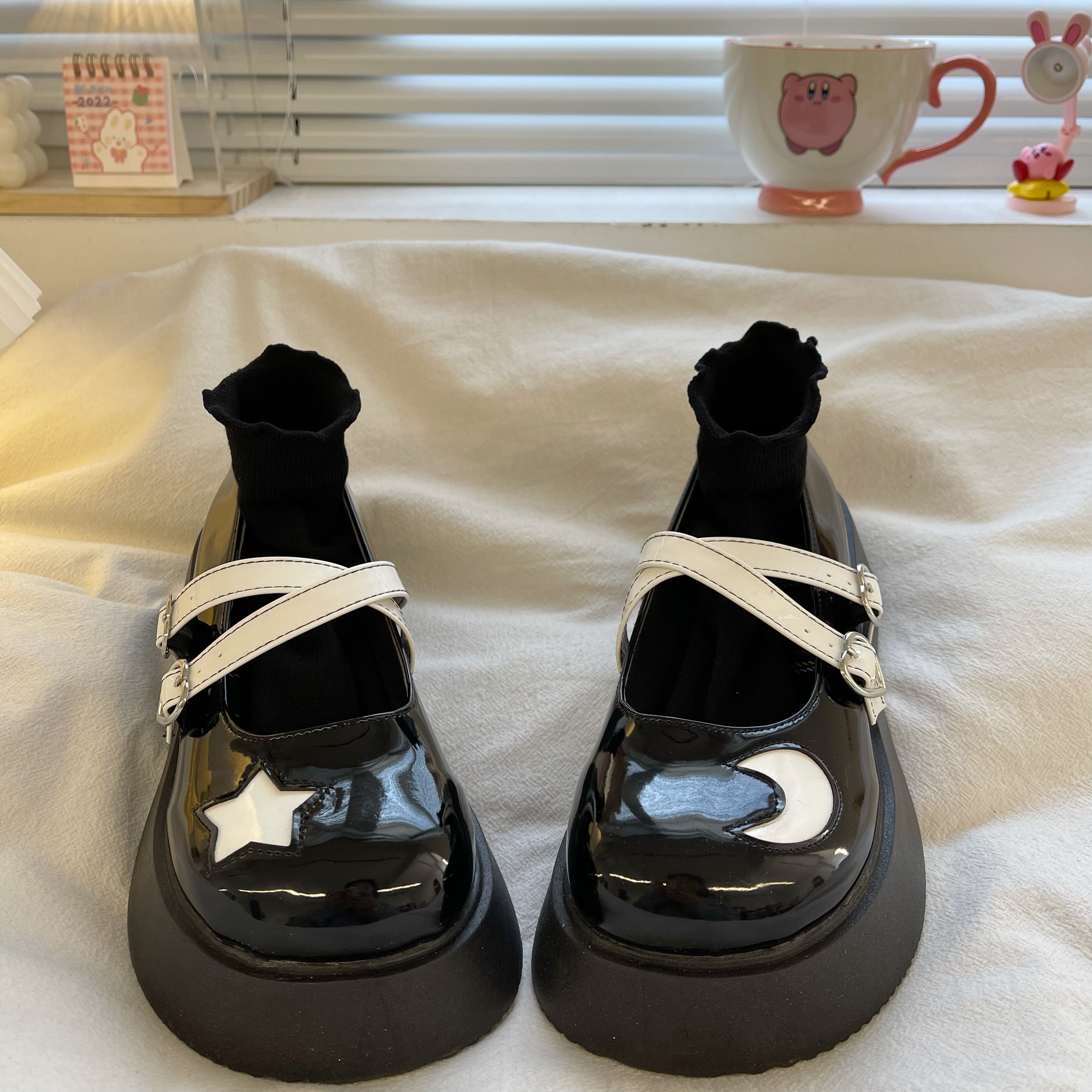 Women's cute big leather shoes   HA0393