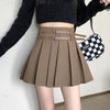 Heart Double Belt Pleated Skirt HA1466