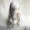 Silver Big Wavy Long Curly Hair   HA0681
