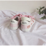 Sakura pink cute bear canvas shoes   HA1279