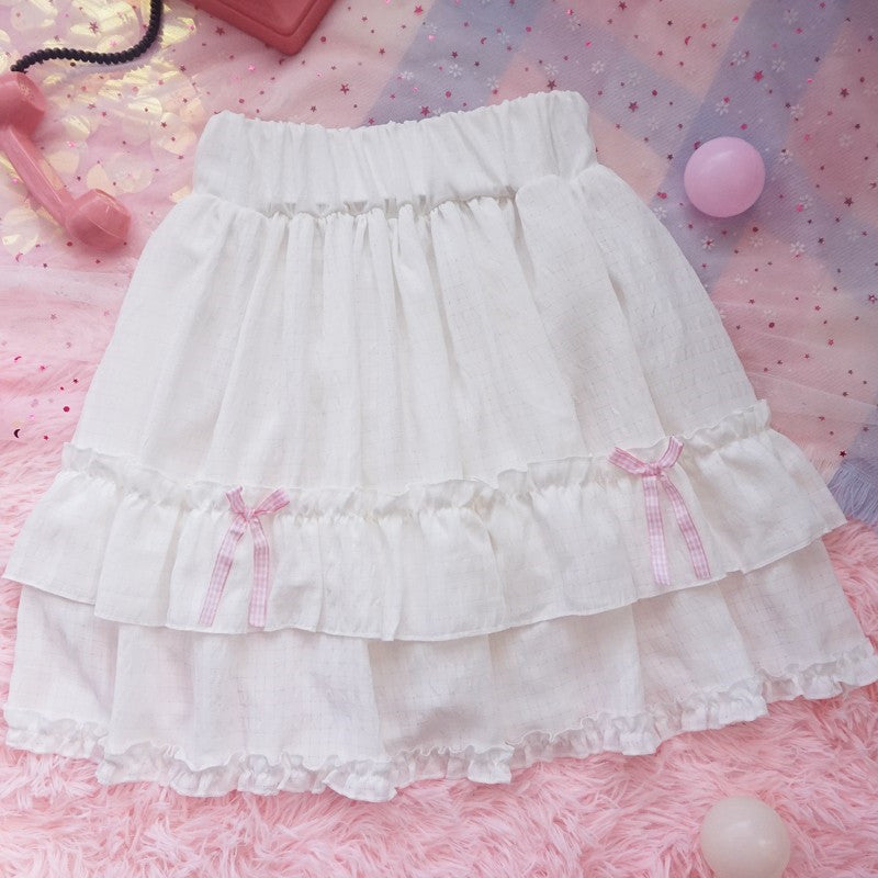Lace cake skirt women's A-line skirt   HA0878