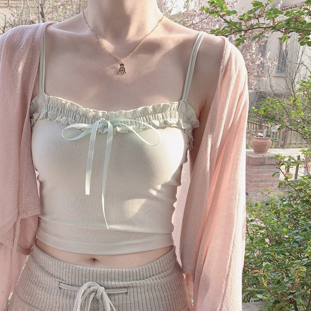Lace bow small suspenders  HA1560