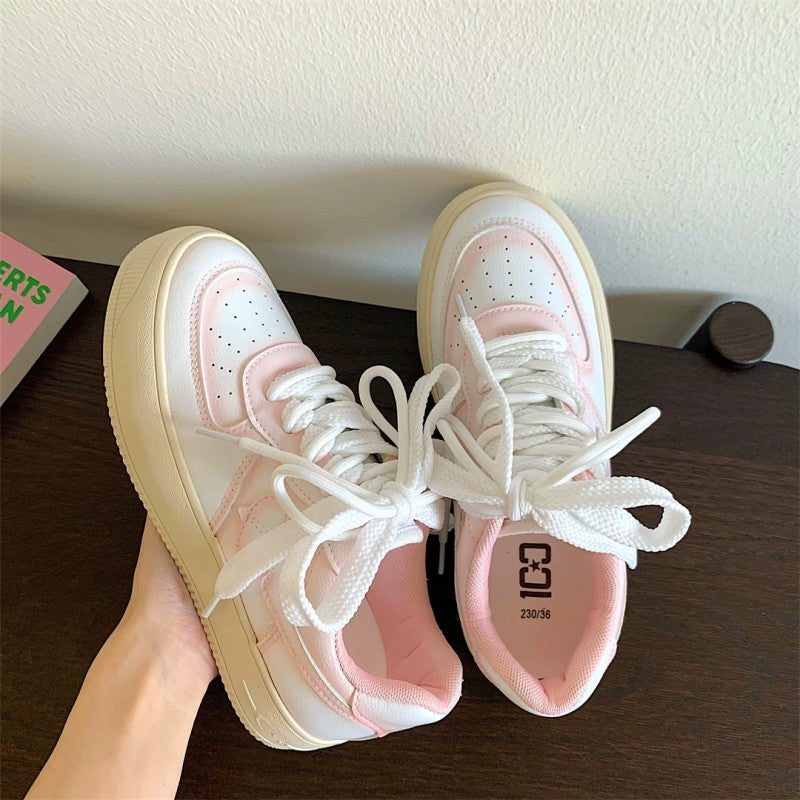 All match platform white shoes  HA1636