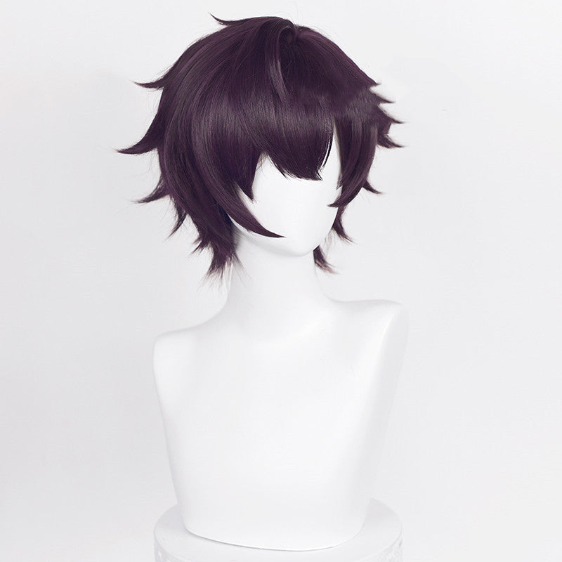 Shoto purple black cos wig   HA0784