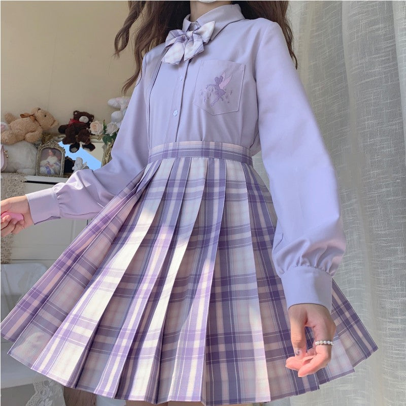 Uniform plaid skirt HA1502