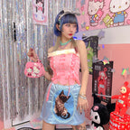 One word tube top vest HA0995