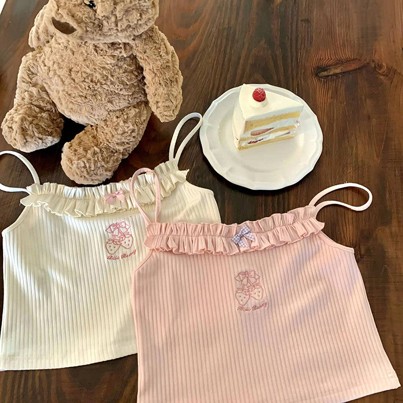 Strawberry Embroidered Camisole   HA0426