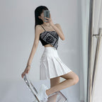 American style high waist pleated skirt  HA0521