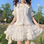 Lace Mesh Lolita Cake Dress   HA1076