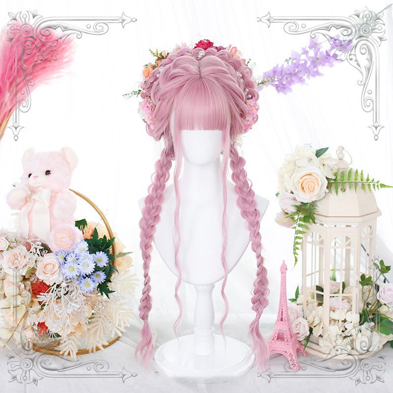 Cute pink natural curly hair HA0890