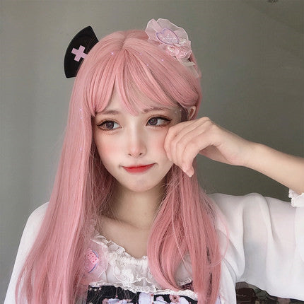 Peach Pink Wig  HA0256